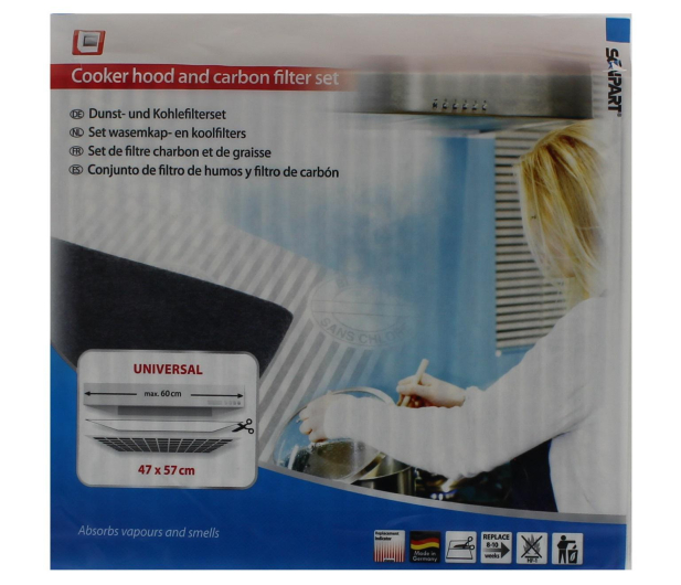 SCANPART Filtr tluszczu i wegla aktywnego do okapu 2szt. 1530050015 - 1378609 - zdjęcie